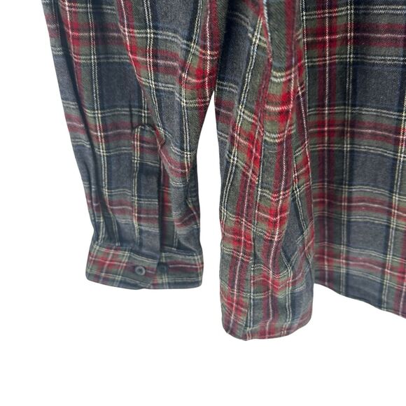 LL Bean Shirt Mens XL Tall Gray Plaid Soft Flannel Long Sleeve Traditional Fit - Picture 12 of 16